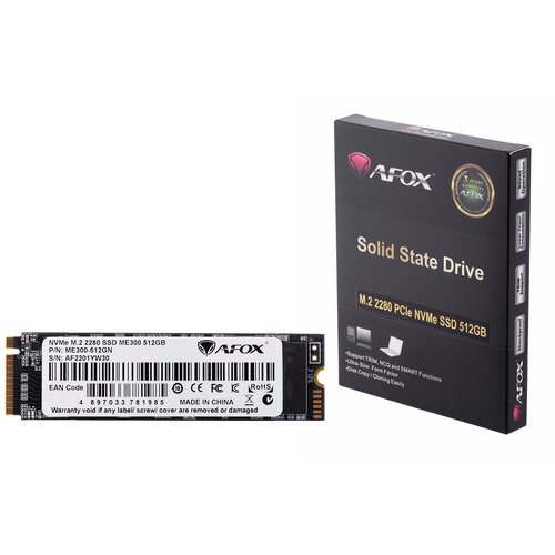 Afox SSD M.2 PCI-EX4 512GB TLC 1,7 GB /S NVME Slike