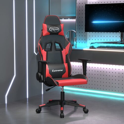 vidaXL Gaming stol črna in rdeča umetno usnje Cene