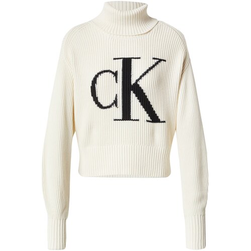 Calvin Klein Jeans Pulover črna / bela Slike