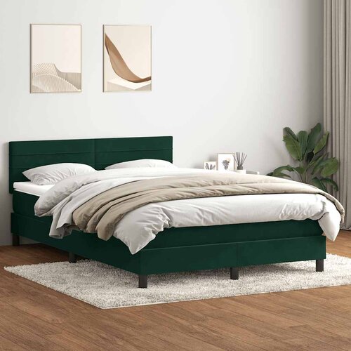 Box Spring krevet s madracem tamno zeleni 160x220 cm bar&scaron;un Cijene