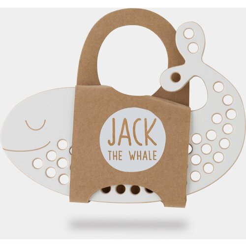 Milin Big Wooden Lacing Toy Whale Jack aktivnostna igrača 9 cm x 19,5 cm x 0,7 cm 1 kos Cene