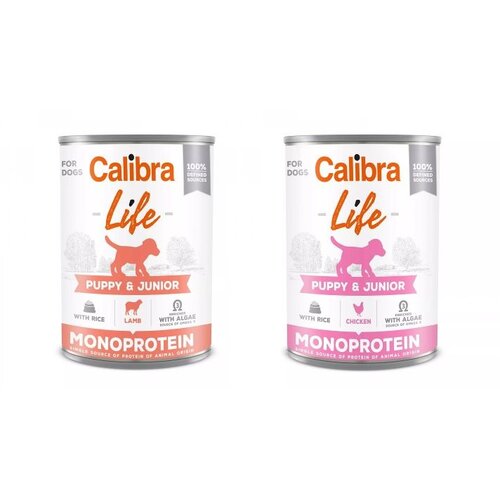 CALIBRA Dog Life konzerva za pse Puppy&Junior - Piletina sa pirinčem 6x400g Cene