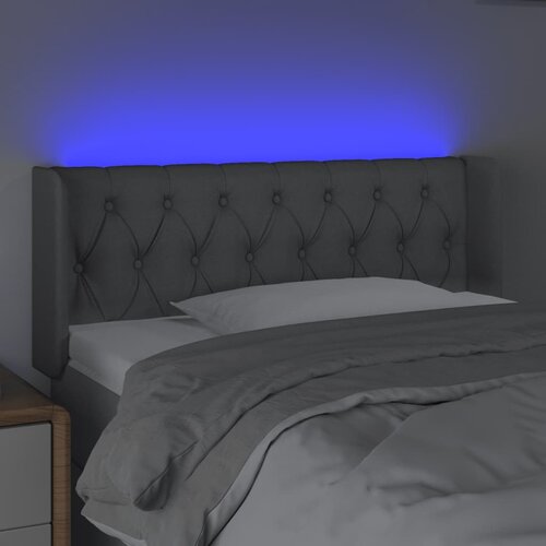  LED uzglavlje svjetlosivo 103x16x78/88 cm od tkanine Slike