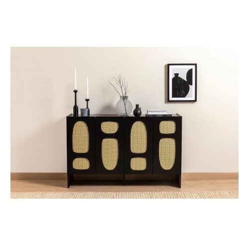 Hanah home komoda Simona 80 120x80x40cm crna Cene