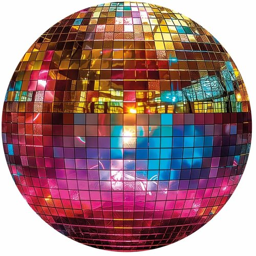  Okrugla fototapeta - Gold disco ball 230x230 Cene
