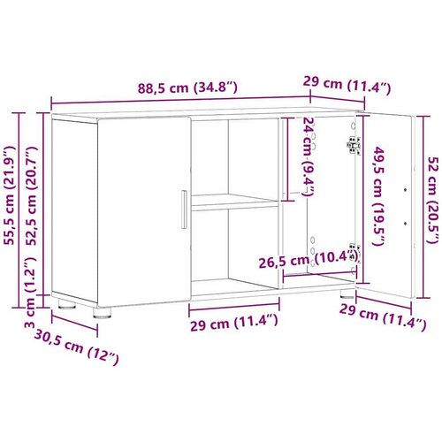  Kreveta Siva Sonoma 88 5 x 30 5 x 55 5 cm Konstruirano drvo Slike