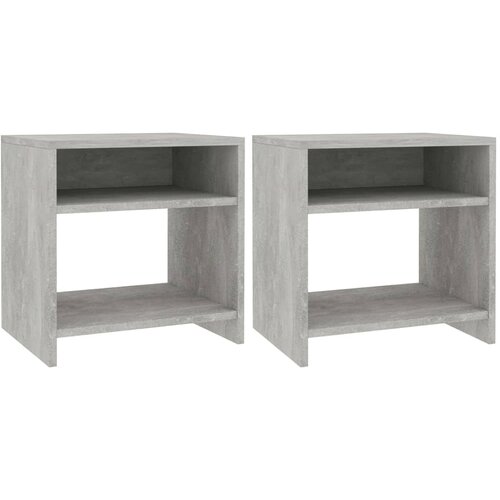 The Living Store Nočne omarice 2 kosa betonsko sive 40x30x40 cm iverna plo&amp;scaron;ča - Omarica Za Ob Posteljo, (21432819) Slike