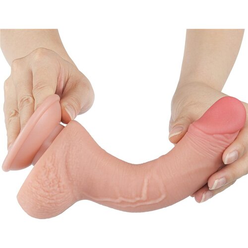 Lovetoy Sliding Skin Dual Layer Dong 7.5&amp;quot; Flesh Slike