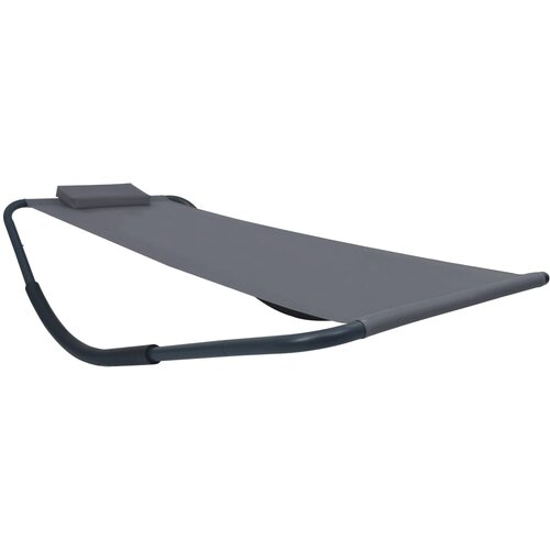 VidaXL Vrtni ležalnik siv 200x90 cm iz jekla Slike