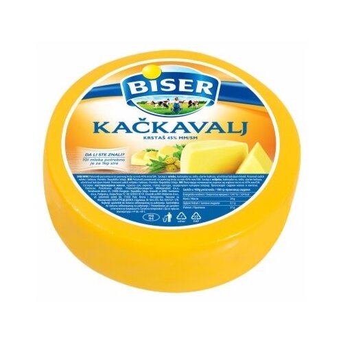 Mlekoprodukt Kačkavalj BISER 45%mm 1kg Slike