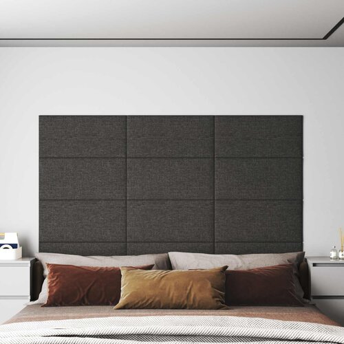  Zidna uzglavlja 12 pcs Tamno siva 60 x 30 cm tkanina Cijene