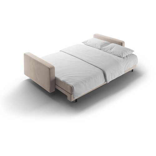 Cosmopolitan Design Bež žametna raztegljiva sedežna garnitura s prostorom za shranjevanje 222 cm Bali &amp;ndash; Slike