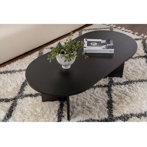 Kalune Design Črna klubska mizica v mat dekorju 60x119 cm Sable &amp;ndash; Slike