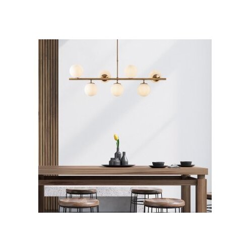 Opviq Bela/v zlati barvi stropna svetilka s steklenim senčilom 40x113 cm Fazli – Cene