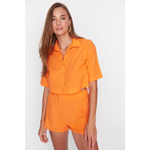 Trendyol Orange Collar Detailed Bottom-Top Set Slike