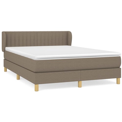 Maison Chic Box spring postelja - Vzmetna postelja z vzmetnico taupe 140x200 cm blago SL14751, (21884498) Cene