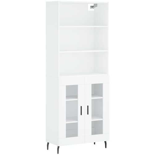 Maison Chic Visoka omara - Komoda - Predalnik bela 69,5x34x180 cm inženirski les, (21722242) Slike