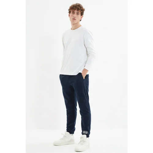 Trendyol Navy Blue Regular/Normal Cut Elastic Leg Inside Polar/Warm Sweatpants