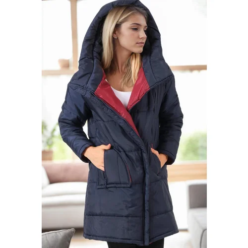 Dewberry Z6652 WOMEN'S COAT-NAVY-1