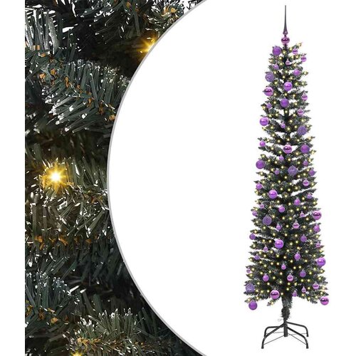 VidaXL Umjetno božićno drvce s stalakom Zelena 50.5 x 50.5 x 180 cm Slike