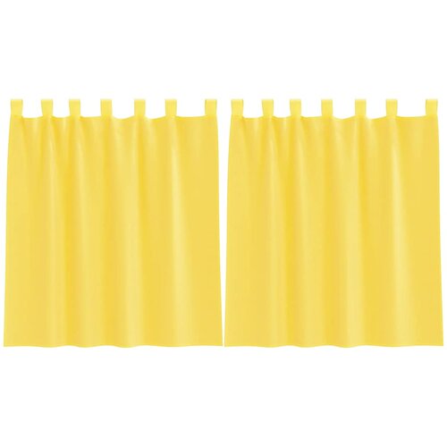 Voile zavjese s petljama 2 kom žute 140x140 cm Slike