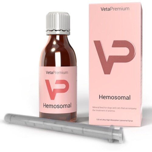 Veta Pro Dodatak ishrani za ljubimce koji imaju anemiju Hemosomal, 120 ml Slike