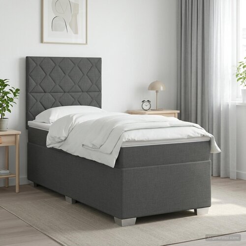  Boxspring krevet s madracem Tamnosiva 80 x 200 cm Tkanina Cene