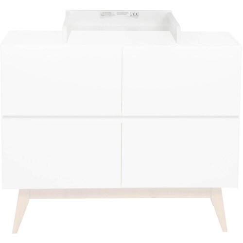 Qu-ax previjalna lesena podloga za komodo trendy white Cene