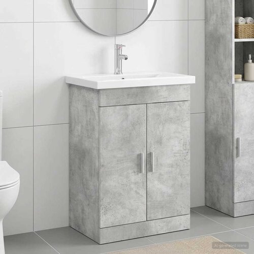  Set namještaja za kupaonicu Betonska siva 61 x 40 x 84,5 cm Cene