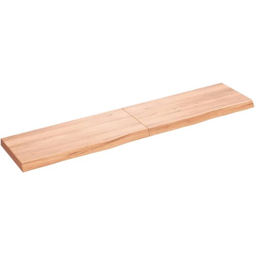 Maison Chic Stenska polica - Viseča Polica svetlo rjava 180x40x(2-6) cm trdna hrastovina, (21784567) Slike