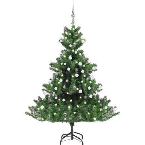 In umjetno božićno drvce kavkaska jela led i kuglice zeleno 180 cm Slike