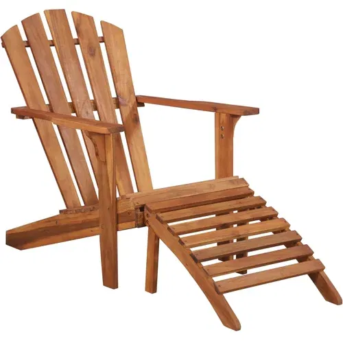  stolica od letvica s osloncem za noge od masivnog bagremovog drva