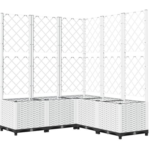  Vrtna sadilica s re&amp;scaron;etkom bijela 120 x 120 x 136 cm PP Slike