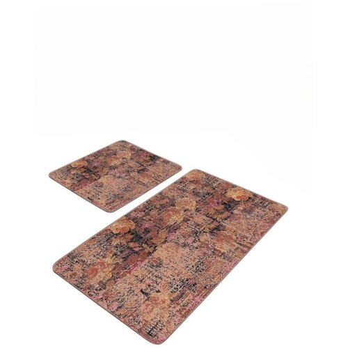 Mila Home Rjave žametne kopalni&amp;scaron;ke preproge v kompletu 2 ks 60x100 cm &amp;ndash; Slike