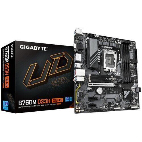 Gigabyte MB B760M DS3H GEN5 LGA1700; 4xDDR5; 2xM.2,4xSATA 12xUSB; D-Sub, HDMI, 2xDP; mATX Cijene