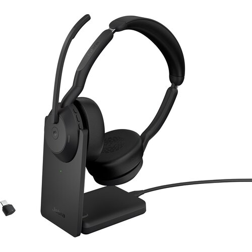 Jabra Slu&amp;scaron;alke Evolve2 55 z mikrofon in polnjenjem, črna, (5000510489) Slike