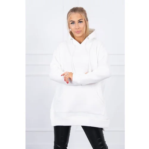 Kesi Insulated sweatshirt with slits on the sides ecru