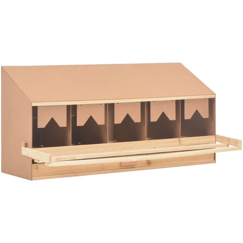VidaXL Gnezdi&amp;scaron;če za koko&amp;scaron;i s 5 predelki 117x33x54 cm trdna borovina Slike