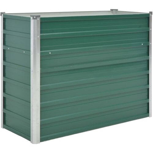 VidaXL Visoka greda iz pocinkanega jekla 100x40x77 cm zelene barve, (20611463) Slike