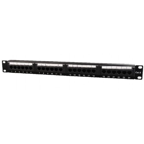 Gembird NPP-C624CM-001 Cat.6 24 port patch panel with rear cable management Cene