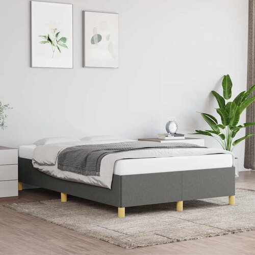 Furnova Posteljni okvir brez vzmetnice temno siva 120x190 cm blago, (21940291) Cene