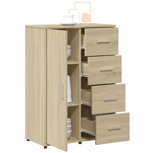  Komoda 2 kom boja hrasta sonome 60x31x84 cm konstruiranog drva Smeđa Slike