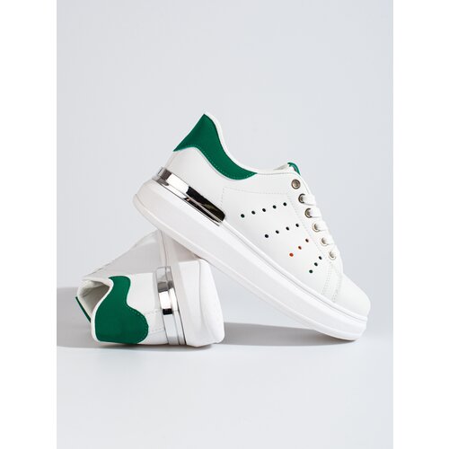 SHELOVET White Thick-Soaked Sports Sneakers Slike