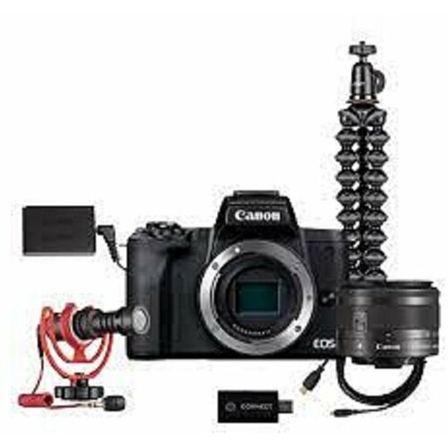 Canon fotoaparat eos M50 mark 2 + 15-45mm + premium live stream kit Slike