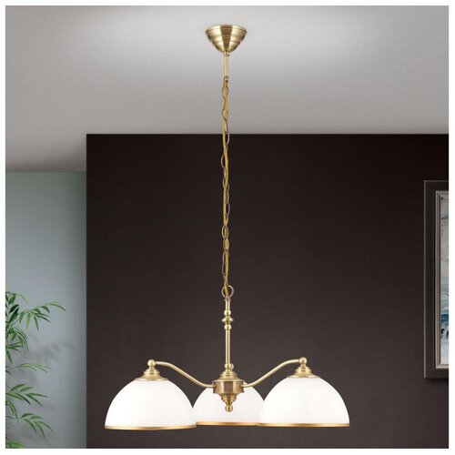 Orion LU 1838/3 - Luster na lancu OLD LAMP 3xE27/40W/230V bela/mesing Cene