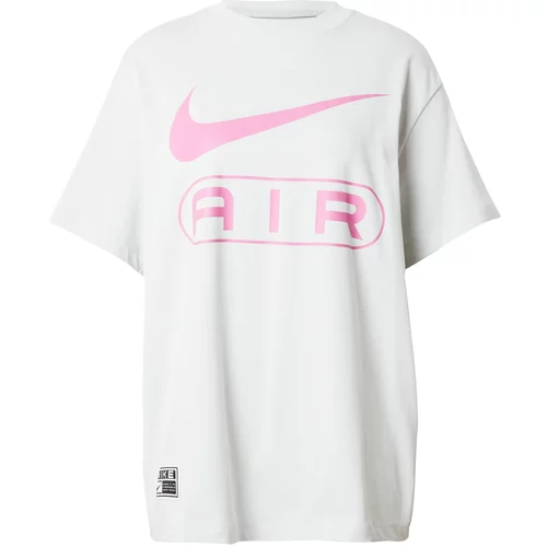 Nike Sportswear Majica 'AIR' svijetlosiva / roza / crna / bijela