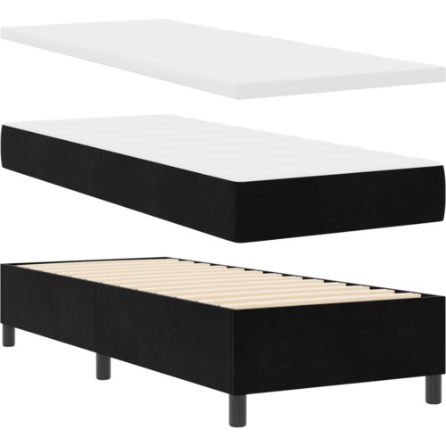 Box Spring Krevet s Madracem Crni 80x200 cm Bar&amp;scaron;un Slike