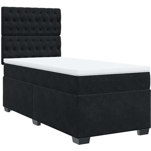 VidaXL box spring krevet s madracem crni 80 x 200 cm bar&amp;scaron;unasti Slike