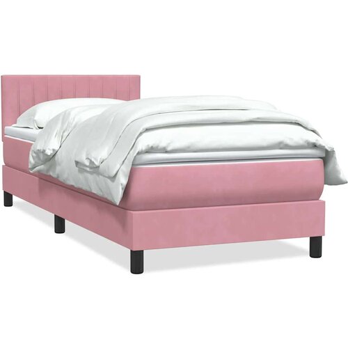  Box Spring krevet s madracem ružičasti 90x210 cm samt Cene