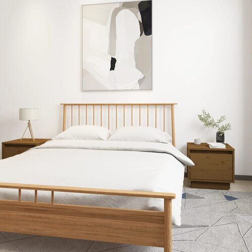 vidaXL noćni ormarići 2 kom boja meda 35x34x32 cm od masivne borovine Cijene